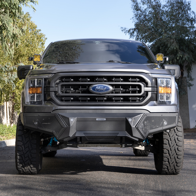 Ford F-150 Bumper - Front - Go Rhino - Element with Power Bar - Textured Black - `21-`23